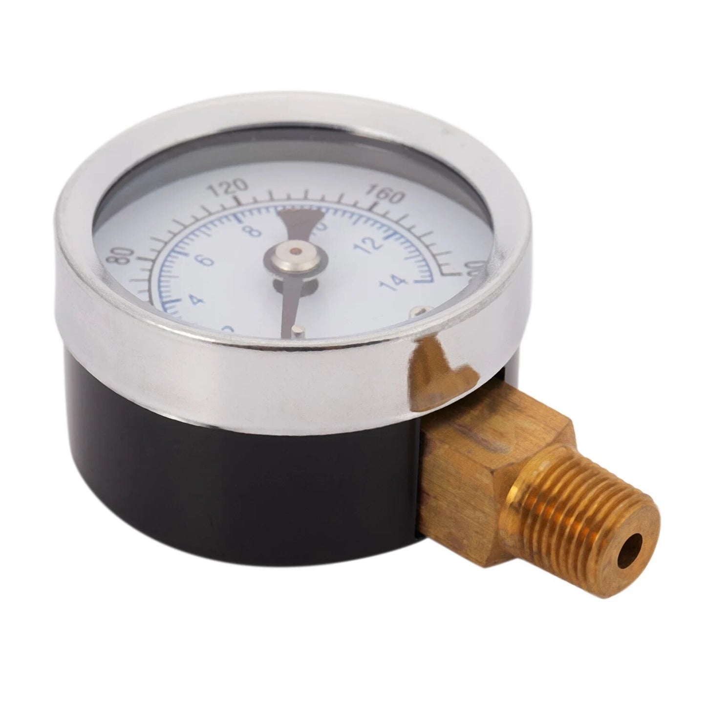 -40-14 0-200 Psi 0-14 Bar 1/8 Male Npt Pressure Air Compressor Hydraulic Vacuum Gauge Manometer