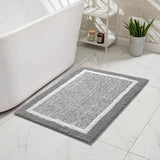 (grey) Bathroom Anti-slip Mat, Fluffy And Fluffy Bathroom Rug Washable, Suitable For Shower Sinks And Kitchen Sinks. 60cm X 40cm, Black