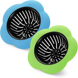 Kitchen Sink Drain Silicone Drain Strainer Trash Can Drain Plug 2 Pack (green Blue)