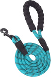 (light blue) Heavy Duty Nylon Dog Leash With Comfortable Padded Handle And Highly Reflective Line For Small, Medium And Large Dogs, 1.5m, 1 Piece (light Blue, 1.5m