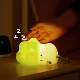 Silicone Night Light For Kids Led Cute Cabbage Light Rechargeable Bedside Lamp For Sleeping Baby With Touch Sensor Light For Kids Christmas Gift 1 Pie