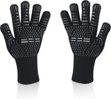 Heat Resistant Universal Grill Gloves And Oven Gloves Up To 800c, Non-slip Kitchen Grill Gloves Made Of Fireproof Silicone With Forearm Protection For