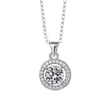 Moissanite Halskette Frauen Vierblttriges Kleeblatt Ein Karat Anhnger