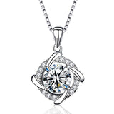 Light Luxury 2 Carat Rotating Windmill Pendant Moissanite Pendant Clavicle Chain