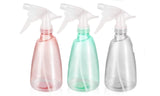 3 Spray Bottles 500ml Garden Hairdresser Plant Flower - Pink/green/grey