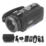 4K 10X Digital Zoom Camera with Remote Control Portable Auto Focus 3 Inch HD Touch Screen Vlogging Camera for Recording