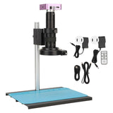 51MP Microscope Camera 180X C Mount Lens 1080P Video Industrial Digital Microscope Camera Kit with LED Light 100240V US Plug
