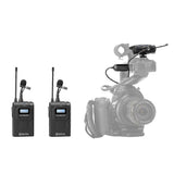 BOYA BY-WM8 Pro-K2 UHF Dual-Channel Wireless Microphone System Receiver+Transmitter A+Transmitter B with LCD Display Screen for Canon Nikon Sony DSLR