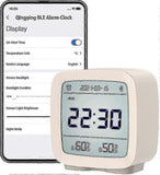 Bluetooth Alarm Clock, Temperature Humidity Display Lcd Screen Adjustable Night Gift