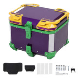 Motorcycle Rear Top Box 45L Aluminum Alloy Quick Release Water Resistant with Safety Lock Colorful Tail Trunk Luggage Case