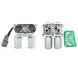 2 Set Trans Dual Linear Solenoid Valve Silver Silver