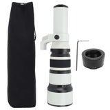 Fixed Focus Telephoto Lens 500mm with T2 NEX Adapter Ring F6.3 Telephoto Lens for Astroscopic Telescope Far Distance Photography Black