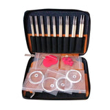 9Pairs Interchangeable Circular Knitting Needle Set 3.0mm-6.0mm Aluminum Circular Knitting Needle Set with Leather Case