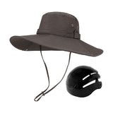 (Dark Green) Fisherman Cap Beach Hat with Hard Shell for Vacation Gardening School Gray