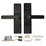 Keyless Entry Door Lock IC Card Fingerprint Password Mechanical Key Phone APP Control with Handle for TUYA Dual Bolts