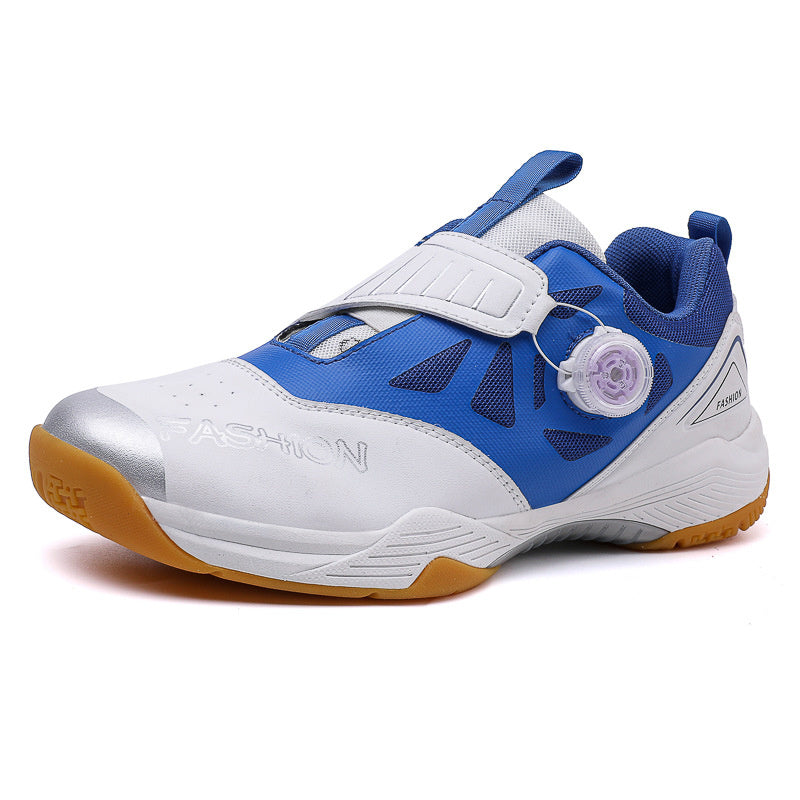 Carbon board training table tennis couple's volleyball shoes, professional cowhide sole badminton shoes