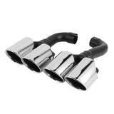 Quad Exhaust Tip,Chrome Quad Exhaust Muffler Exhaust Tail Pipe Exhaust Pipe End Smart Functionality