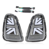VLAND for JCW Union Jack Full LED Tail Lights Clear Lens Replacement for Cooper R56 R57 2007?2013