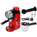 0.24L Coffee Maker Mini SemiAutomatic 5Bar Pump Milk Frother Coffee Machine Red