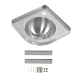 Corner Triangle Basin Sink Brushed Finish Kitchen Bathroom Hand Wash Basin Sink for Boat Caravan RV Camper