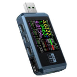 (Blue) FNIRSI FNB48P USB Tester,Voltmeter,TYPE-C Detection Trigger Battery Capacity Tester FNB48P