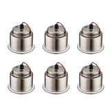 6X Led Light Drink Holder Led Recessed Stainless Steel Cup Drink Holder Cup Shape for Car Marine Boa