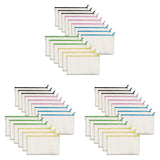 45 Pack Blank Cotton Canvas DIY Craft Zipper Bags Pouches Pencil Case for Makeup Cosmetic Toiletry S