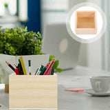 4Pcs Wooden Boxes Lidless Wooden Boxes Tabletop Wood Boxes Small Square Wooden Boxes