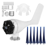 Mini Wind Turbines Generator 6 Blades 300W Power Supplies Low Noise with ControllerBlue 48V