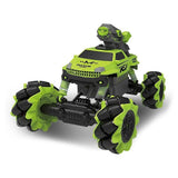 (Green) 2.4GHz Remote Control Car 360 Rotating RC Off Road Drifting Truck Radio Crawler Bubble Machine for Kids Gifts Toys