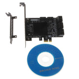 8 Ports PCI-E to SATA 3.0 Expansion Card for SSD 9215+575 Chip