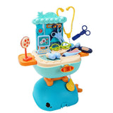 (B) DIY Assembled Storage Backpack Children's Tool Toy Box Three-in-one Box