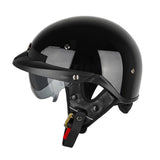 (XXXL Black) Motorcycle Men Retro-Riding Helmet Scooter Personalized Baseball Cap Half Helmet