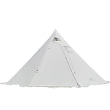 (White) 4-6 People Tipi Hot Tent with Stove Jack Camping Pyramid Teepee Tent for Camping Backpacking Hiking