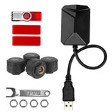 (External) Android Navigation TPMS with 4 Sensors Alarm System USB Android Car TPMS Wireless Transmission Tire