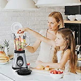 homgeek Smoothie Blender 750W Countertop Blender with 2 Adjustable Speeds & Pulse Function Kitchen Blender with 48oz Tritan Glass Pitcher for Shakes S