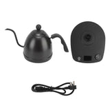 Electric Gooseneck Kettle 600ml Black Smart Control Stainless Steel Ergonomic Hot Water Kettle for Household Office