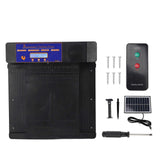 Solar Automatic Chicken Coop Door Double Open Type Remote Control Timing Chicken Coop Door for Duck Goose Farm Black