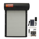 Solar Powered Automatic Chicken Coop Door with Light Sensor Timer Remote Control LED Screen Auto Chicken Coop Door Opener for Home Farm Black