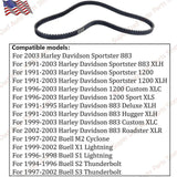 High quality 2024 40022-91 REAR DRIVE BELT Fits HARLEY SPORTSTER 883 1200 HUGGER XLH 1200C 883C 1200S 91-03 w12780418