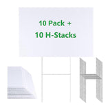 Blank Yard Signs With Stakes Yard Sign 12 Pack 17x12 Inch Plastic