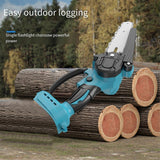Cordless Chainsaw Tool 6 Inch Brushless Mini Chainsaw Portable Handheld for Garden Wood Cutting for