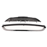 Front Mesh Grille,3pcs Gloss Black Front Front Bumper Grill Front Hood Grille Tailored for Perfection