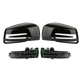 Car Door Mirror Cover with LED Turn Signals for Mercedes Benz