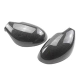 (Carbon Fiber Pattern) 1 Pair Car Rearview Mirror Housing Rearview Door Wing Side Mirror Cover with Tool for SEAT Ibiza MK3