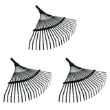 3pcs 42cm Steel Fan Rake Head Replacement Heavy Rake Head for Garden Grass Patio Leaves Leaf Lawn 22