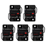 Waterproof Circuit Breaker,with Manual Reset,12V-48V DC,for Car Marine Trolling Motors Boat Power Pr