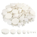 320 Plug Hole Plugs, Hole Cover Snap-In Keyhole Plugs,(White)