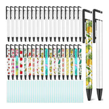 36 Pcs Sublimation Pens Blank with Shrink Wrap Heat  fer Pen Sublimation for DIY Office School Supplies Stationery