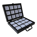(White square box 5 c) Sturdy Aluminum Alloy Jewelry Storage Box With Lock for Safe Storage and Easy Transport of Gemstones Organization